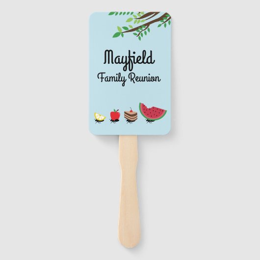 Mieren die voedsel wegdragen gezinshereniging handwaaier (Achterkant)