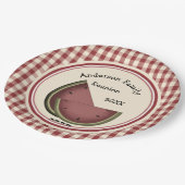 Mieren en Watermeloen Picknick Papieren Bordje (Gekanteld)