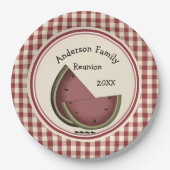 Mieren en Watermeloen Picknick Papieren Bordje (Voorkant)