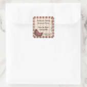 Mieren en Watermeloen Picknick Save the Date Vierkante Sticker (Tas)