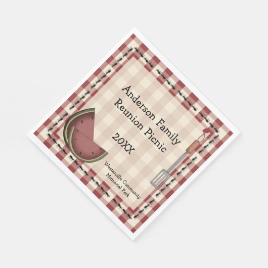 Mieren en Watermeloen Picknick Servet (Hoek)