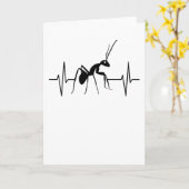 Mieren houden Insect Heartbeat Line Gift Kaart (Gele Bloem)