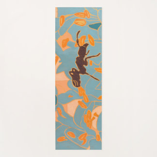 Mieren met blauwe bloemen Australische Flora Yogamat