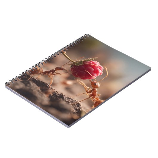 Mieren Raspberry teamwork Notitieboek (Linkerzijde)