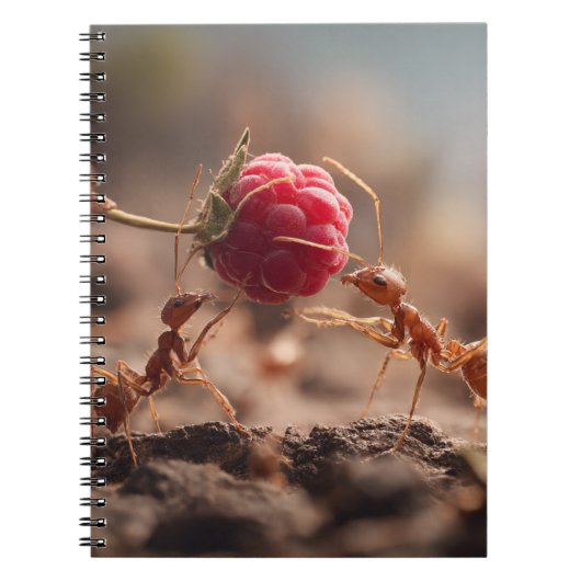Mieren Raspberry teamwork Notitieboek (Voorkant)