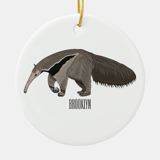 Miereneter cartoonillustratie  keramisch ornament (Voorkant)