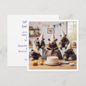 Miereneters vieren hun verjaardag met taart en pet kaart (Voorkant / Achterkant)