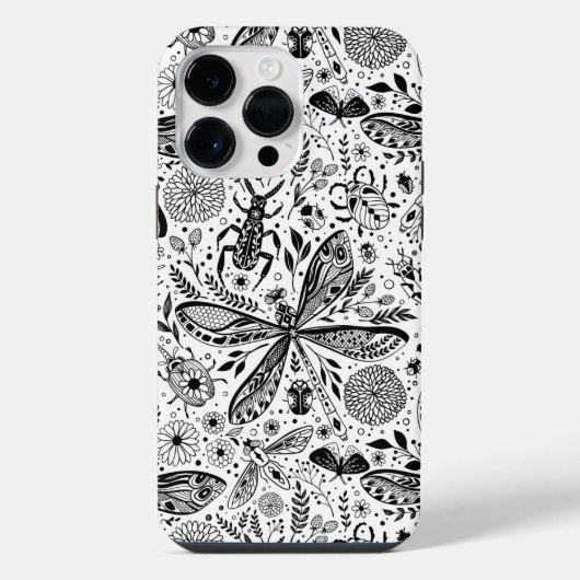 Mierenleeuwen op donkerblauw iPhone hoesje (Achterkant)