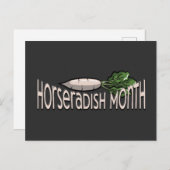 Mierikswortel maand T-shirt Briefkaart (Voorkant / Achterkant)