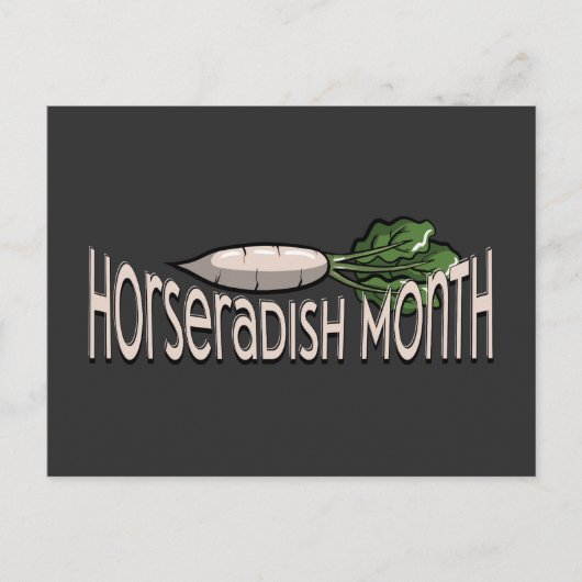 Mierikswortel maand T-shirt Briefkaart (Voorkant)