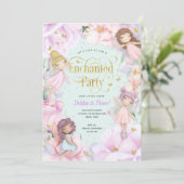 Mierjarige bloementuin, meisjesverjaardag kaart (Staand voorkant)