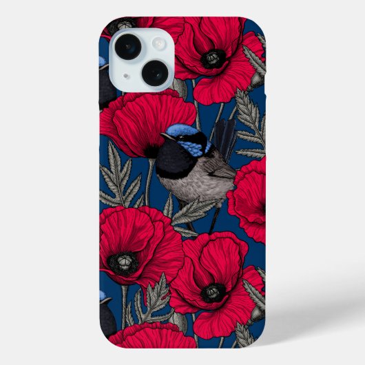 Mierkanen en papavers Case-Mate iPhone case (Achterkant)