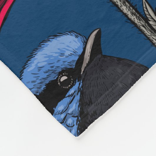 Mierkanen en papavers fleece deken (Hoek)