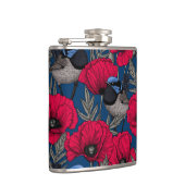 Mierkanen en papavers heupfles (Rechts)