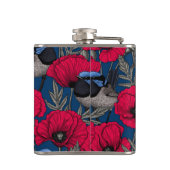 Mierkanen en papavers heupfles (Achterkant)