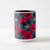 Mierkanen en papavers mok (Midden)