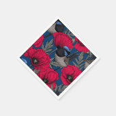 Mierkanen en papavers servet (Hoek)