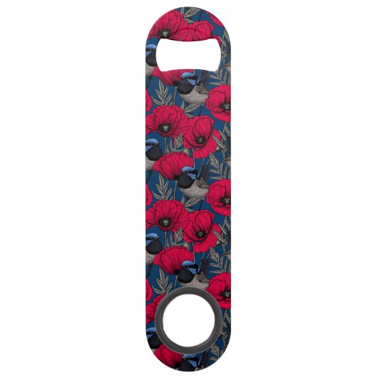 Mierkanen en papavers speed flessenopener (Achterkant)