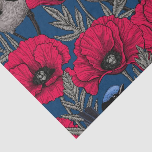 Mierkanen en papavers tissuepapier (Detail)