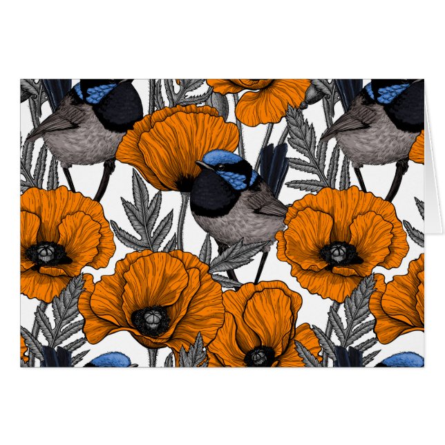 Mierkannen en oranje papaverbloemen 2 (Voorkant Horizontaal)