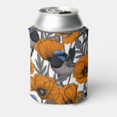 Mierkannen en oranje papaverbloemen 2 blikjeskoeler (Blikje Achterkant)