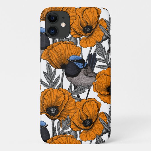 Mierkannen en oranje papaverbloemen 2 Case-Mate iPhone case (Achterkant)