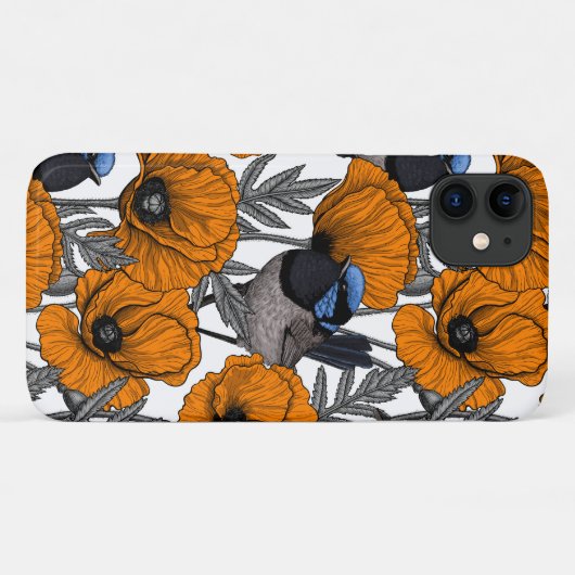 Mierkannen en oranje papaverbloemen 2 Case-Mate iPhone case (Achterkant (horizontaal))