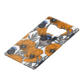 Mierkannen en oranje papaverbloemen 2 creditkaart flessenopener (Achterkant Gekanteld)