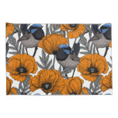 Mierkannen en oranje papaverbloemen 2 kussensloop (Achterkant-Rechts)