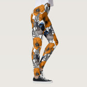 Mierkannen en oranje papaverbloemen 2 leggings (Rechts)
