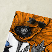 Mierkannen en oranje papaverbloemen 2 strandlaken (In situ)