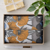 Mierkannen en oranje papaverbloemen 2 tissuepapier (Geschenk)