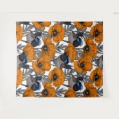 Mierkannen en oranje papaverbloemen 2 wandkleed (Voorkant (horizontaal))