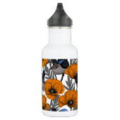 Mierkannen en oranje papaverbloemen 2 waterfles  (Rechts)