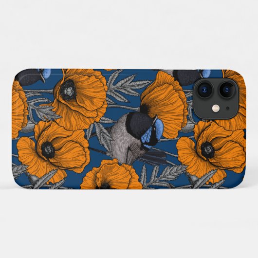 Mierkannen en oranje papaverbloemen Case-Mate iPhone case (Achterkant (horizontaal))