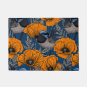Mierkannen en oranje papaverbloemen deurmat (Voorkant)