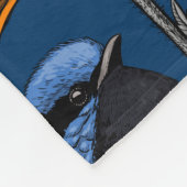 Mierkannen en oranje papaverbloemen fleece deken (Hoek)