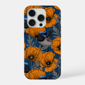 Mierkannen en oranje papaverbloemen iPhone hoesje (Achterkant)