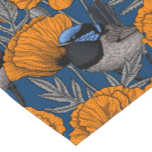 Mierkannen en oranje papaverbloemen korte tafelloper (Hoek)