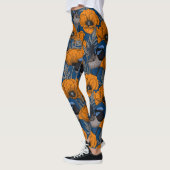 Mierkannen en oranje papaverbloemen leggings (Links)