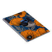Mierkannen en oranje papaverbloemen notitieboek (Rechterzijde)