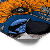 Mierkannen en oranje papaverbloemen poster (Hoek)