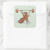 Miertilgewichten Vierkante Sticker (Tas)