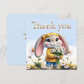 Mietje konijn met stippen strik Bedankt (Voorkant / Achterkant)