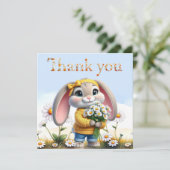 Mietje konijn met stippen strik Bedankt (Staand voorkant)