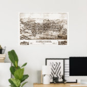 Mifflinburg, PA 1884 Poster (Thuiskantoor)