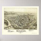 Mifflintown, PA Panoramic Map - 1895 Poster (Voorkant)