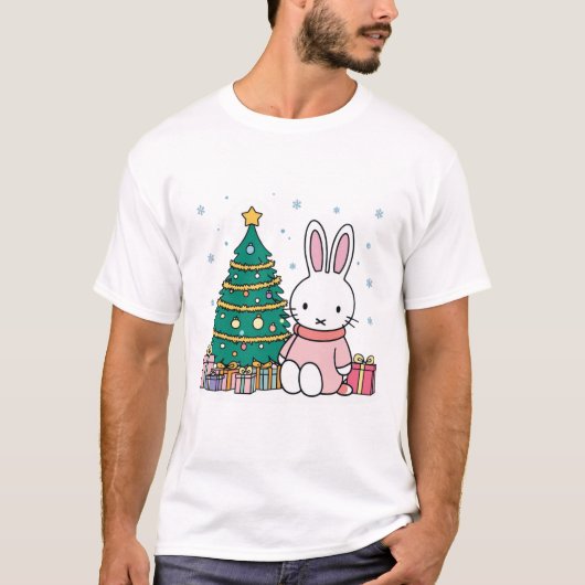 Miffy op eerste kerstdag t-shirt (Voorkant)