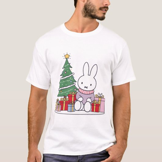 Miffy op eerste kerstdag t-shirt (Voorkant)