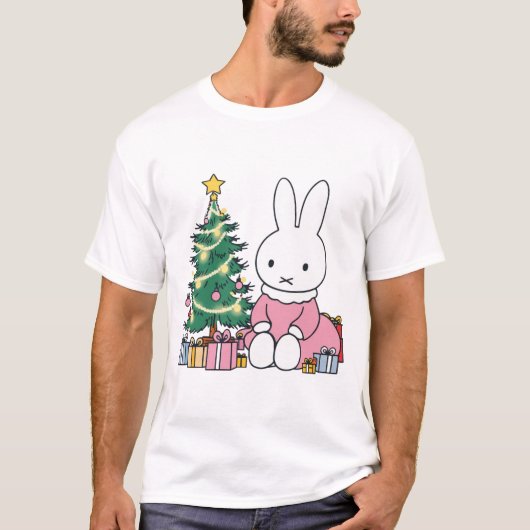 Miffy op eerste kerstdag  t-shirt (Voorkant)